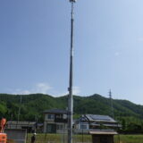 口元管打設工事を使用したアンテナ柱設置工事